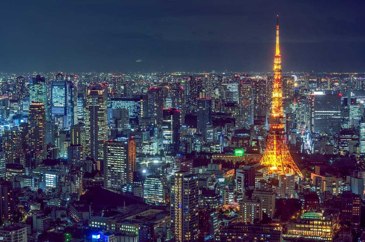 Blick auf Tokyo, Japan.