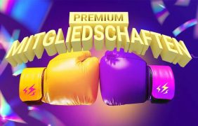 Die Worte 'Premium-Mitgliedschaft' über zwei Boxhandschuhen.