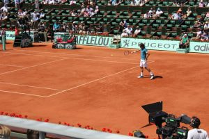 Foto eines Tennisstadions bei den French Open in Paris