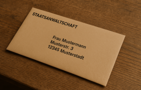 Ein Brief auf einem Schreibtisch