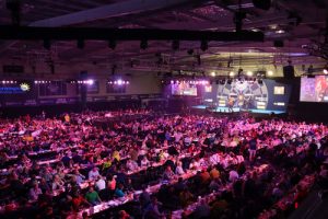 Aufnahme der Mattioli Arena, Leicester, bei einem Event der PDC.