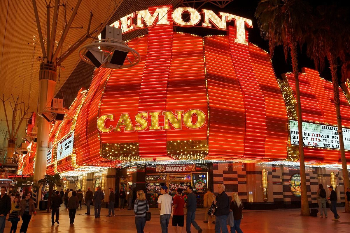 Aufnahme eines Casinos auf der Fremont Street in Las Vegas.