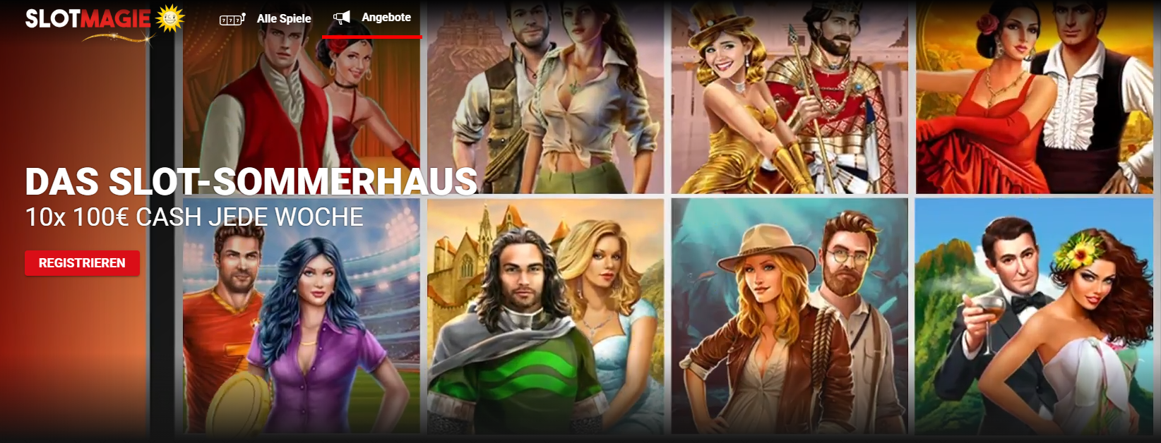 SlotMagie Aktion "Das Slot-Sommerhaus": Ein wöchentliches Turnier mit Preisen.