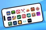 Ein iPhone, auf dem der App Store mit Apps aus der Kategorie "Casino" gezeigt wird.