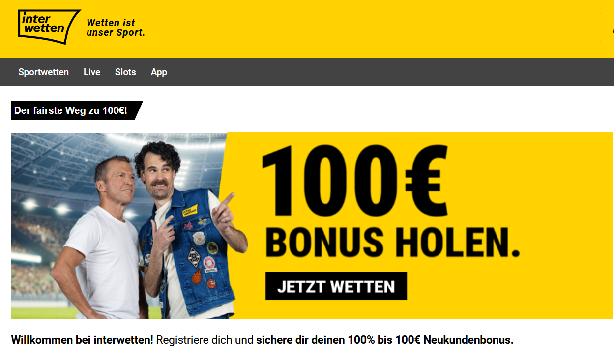 Aufnahme eines Werbebanners von Interwetten mit Lothar Matthäus.