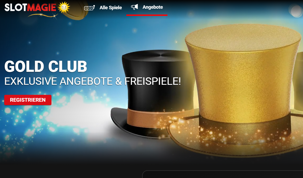 Das VIP-Programm „Gold Club“ von SlotMagie mit seinen vier Stufen.
