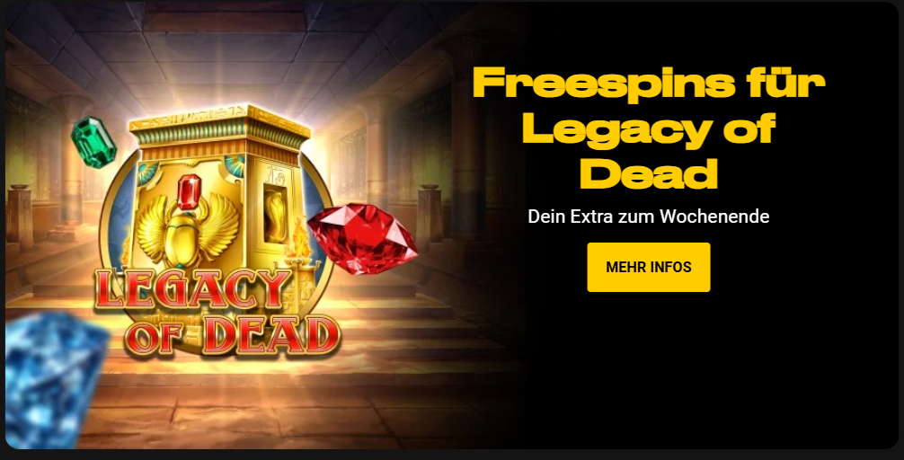 bwin Aktion “Freespins für Legacy of Dead”: Ein Angebot für das Wochenende.