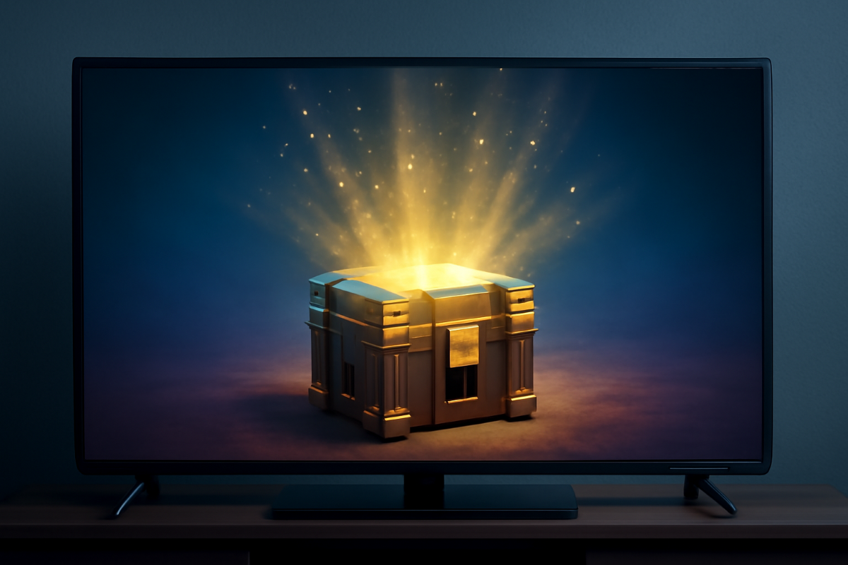 Eine Lootbox, die geöffnet wird.