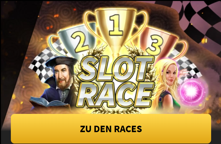 StarGames Aktion "Slot Races": Ein Werbebanner für die Slot-Turniere.