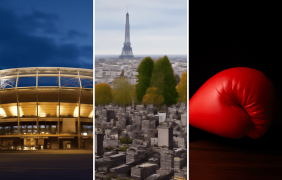 Ein Fußballstadion, ein Pariser Friedhof und ein Boxhandschuh.