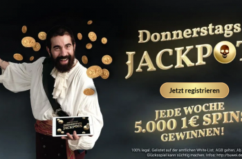 JackpotPiraten Donnerstags-Jackpot: Wöchentlich gratis 5.000 Freispiele gewinnen!