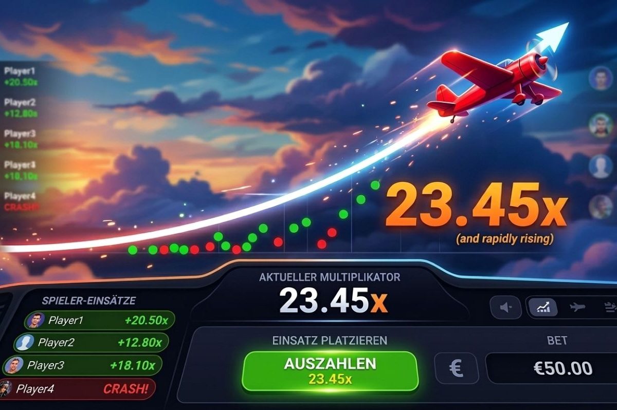 Ein Crash Game mit einem hohen Multiplikator und bunten Farben.