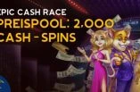 Das Jokerstar Epic Cash Race mit täglichen Ranglisten und Cash-Spins.