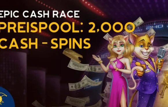 Das Jokerstar Epic Cash Race mit täglichen Ranglisten und Cash-Spins.