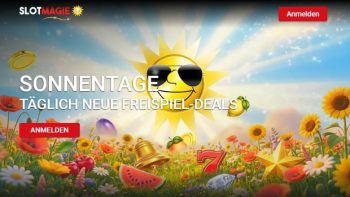 SlotMagie Sonnen-Tage: Einen Monat lang tägliche Freispiel-Deals