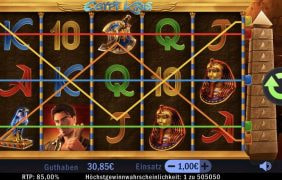 Die Gewinnlinien im Slot Egypt King von Swintt.