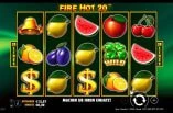 Die Spieloberfläche des Slots Fire Hot 20 von Pragmatic Play.