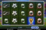 Das Spielfeld vom Slot Fussball von Swintt im Merkur Slots.