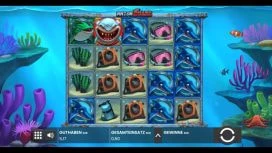 Das Spielfeld von Razor Shark bei StarGames.