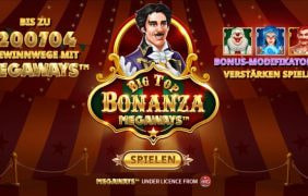 Der Startbildschirm von Big Top Bonanza Megaways bei Interwetten
