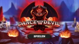 Der Start-Bildschirm im Slot Dance with the Devil von Skywind.