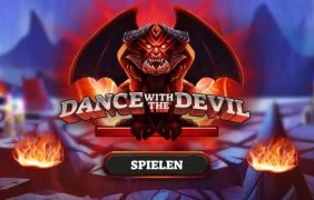 Der Start-Bildschirm im Slot Dance with the Devil von Skywind.