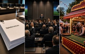 Eine Studie mit dem Titel „Spielerschutz“. Eine Abstimmung in einem Fußball-Gremium. Ein Casino-Stand auf einem Festival.