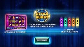 Die Start-Anzeige vom Slot Ultra Burst bei Interwetten.
